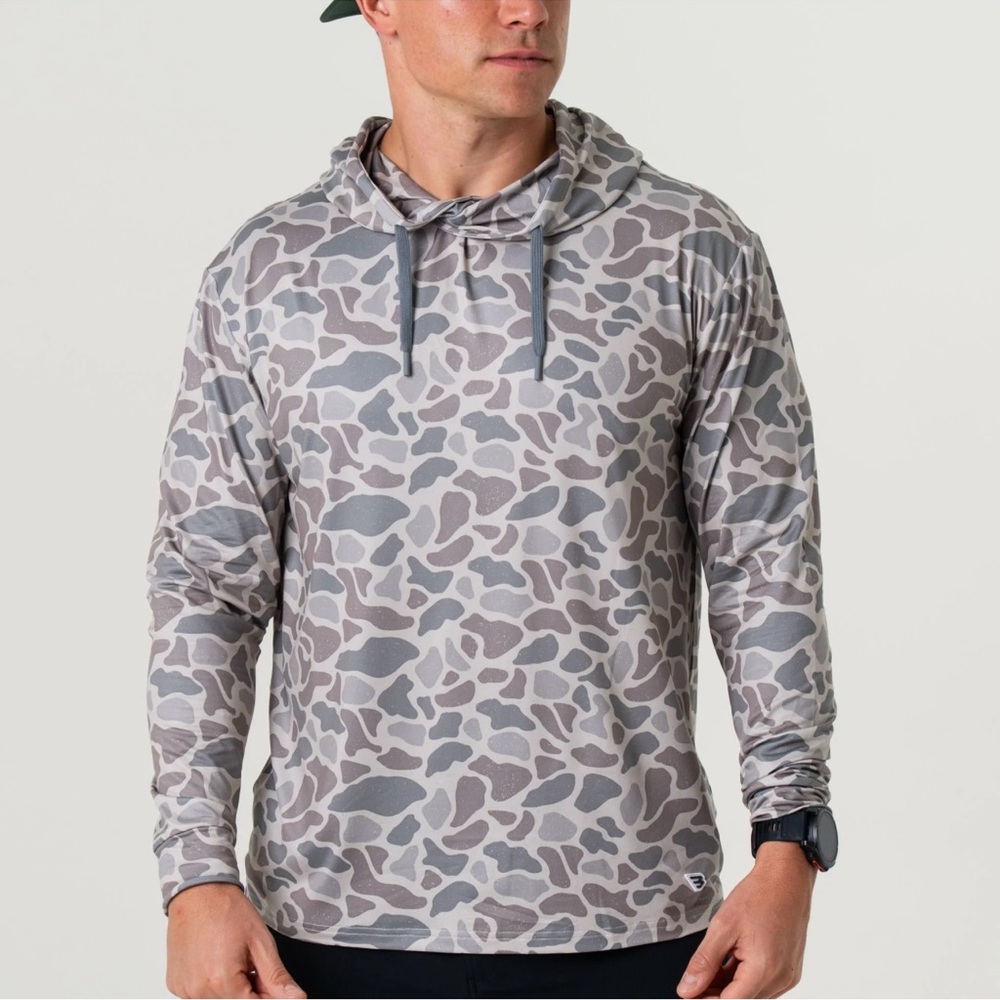 MENS  BURLEBO Classic Deer Camouflage Performance Hoodie
EUC- XXL